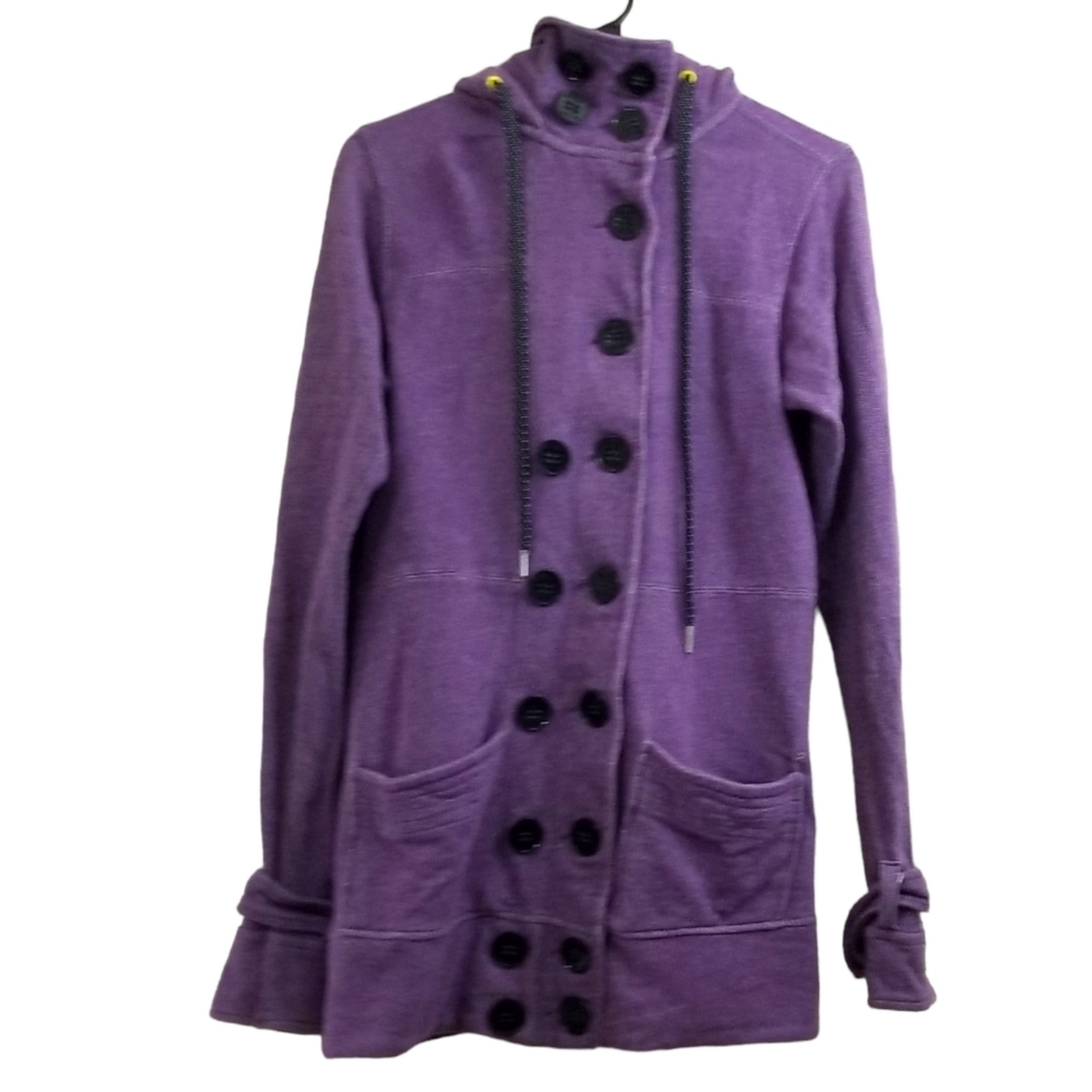 Nomis purple button up cotton/polyester jacket hoodie with pockets